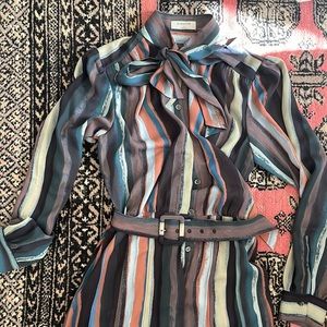 Aritzia midi belted dress